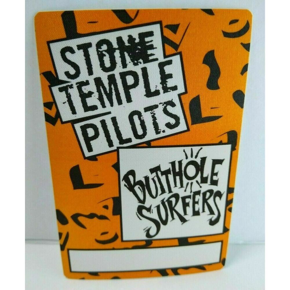 Stone Temple Pilots Butthole Surfers Backstage Pass Original Vintage 1993 Orange